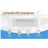TERAMOLED Lampada Di Emergenza LED Luce Fredda 4,5w Da Muro O Da Incasso Batteria A Litio