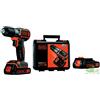 BLACK+DECKER TRAPANO AVVITATORE 18V AUTOSENSE 2 BATTERIE 18V LITIO + VALIGETTA B+D ASD184KB