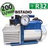 Prodotti KIT Pompa del vuoto bistadio con elettrovalvola e vacuometro 200 Lt/min per impianti