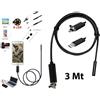 TrAdE Shop Traesio TELECAMERA ENDOSCOPICA 6 LED TUBO FLESSIBILE USB 3 MT IMPERMEABILE ISPEZIONE