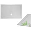 PIATTO PER BOX DOCCIA BRIXO RETTANGOLARE IN RESINA 80X120 CM SOTTILE 3 CM