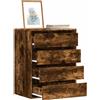 vidaXL Cassettiera Bianca 60x41x76 cm in Legno Multistrato mobile con cassetti vidaXL