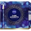Beiersdorf NIVEA Care Moments, set regalo, regalo per donne, confezione regalo con gel doccia (250 ml), shampoo (250 ml), lozione per il corpo (400 ml), labello cura delle labbra (4,8 g) e beauty case