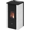 Cadel Stufa a Pellet Ventilata 7 kW 12 Kg 200 m3 Bianco 7025039 CRISTAL 7 Up T2