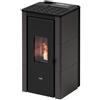 Cadel Stufa a Pellet Ventilata 7 kW 12 Kg 200 m3 Antracite CRISTAL 7 Up T2