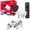 PROIETTORE + CONSOLE EMULATORE RETRO PORTATILE HD 4K GIOCHI GAMESTICK GAME TV