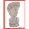 Statua Busto David Di Michelangelo In Cemento E Polvere Di Marmo