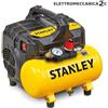 STANLEY DST100/8/6 compressore silenziato 8bar serbatoio 6lt 1hp 59db 16,8kg