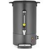 HENDI Bollitore per bevande calde 16L, dispenser acqua calda con parete singola, per vin brulè e acqua bollente, fino a 100°C, 230V, 50/60Hz, 1650W, 357x380x(H)502mm, nero opaco, Inox, PP
