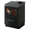 Cadel Cucina legna 6,5kW SMART 60VS Antracite 4 stelle (59,5x60x86cm)