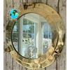 Specchio faccia finestra oblò ottone nautico 20" decorazione nave/decorazione...
