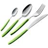 Eme Set posate tavola 24 pz Inox 18/0 CROMO Verde P13BCM 737