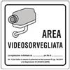 DFL CARTELLO ALLUMINIO "AREA VIDEOSORVEGLIATA" CM 20X20