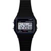 Orologio uomo donna unisex Vintage Retrò Digitale stile Casio acciaio e Oro Nero