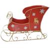 COSE DA CASA La Slitta Rossa di Babbo Natale Grande L88xP40xH60 Metallo decorazioni vetrine