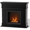Divina Fire Biocamino da Pavimento Cambridge in Legno Nero 110x37x102h