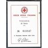 1967 TESSERA SOCIO CROCE ROSSA ITALIANA