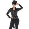 SMIFFYS Giacca frac con paillette, nera, da donna