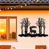 Decorazione da parete in metallo con cervo, minimalista, da cucina e