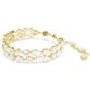 Swarovski Bracciale Swarovski Mesmera 5743827 Bracelet Cristalli Tennis Doppio Dorato