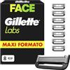 Gillette Labs Lamette di Ricambio Gillette Labs per Rasoio Barba Manuale da Uomo, Confezione da 8, Compatibili con i Rasoi Gillettelabs con Barra Esfoliante e Heated Razor