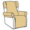 Moretti Spa Copripoltrona TIMO GORDON 20 Sabbia per poltrone modello PO320 Art. POA314S