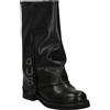 4US By Cesare Paciotti 4US Stivale Donna In Ecopelle Con Risvolto By Paciotti - NER (Nero)