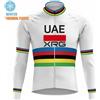 Maglia ciclismo Pogacar UAE invernale felpata abbigliamento bici MTB