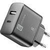 Cellular Line Caricabatterie USB Type-A, USB Type-C FAST CHARGER 25W Dual Power Delivery Blac