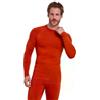 FALKE Maximum Warm Round Neck M L/s Sh filo funzionale asciugatura rapida 1 pezzo, Maglia Uomo, Rosso Chilly 8821, XL