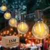 Yuusei Catena Luminosa Esterno 15M Luci da Esterno LED con 25+1 G40 Lampadine IP45