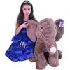 Animal & Co Gigante Peluche Elefante Lerry 60 o 100cm Seduto Plush Soft Big Size XXXL