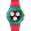 Swatch Orologio cronografo Swatch Neon Emerald Chrono SUSG409 retrò ispirato agli an...