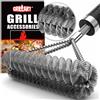 GRILLART Spazzola per barbecue senza setole e filo combinato, spazzola per la pulizia della griglia sicura ed efficiente, spazzola per la pulizia della griglia da 43,2 cm, per griglie a