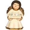 THUN, Calendario con Angelo in Ceramica Decorata a Mano, Idea Regalo, 7.8 x 7.5 x 11 cm h