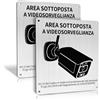 Cartello Area Videosorvegliata Alluminio Da Esterno 15X15 Cm, 2Pcs Area Sottopos