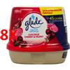 GLADE 8 X Glade Gel Bagno Luscious Cherry & Peony 180 Grammi