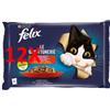 FELIX 12 X Felix Le Ghiotonerie 4 Buste Da 85 Grammi 2 Manzo E 2 Pollo
