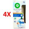 AIRWICK 4 X Airwick Active Fresh Diffusore Elettrico Automatico Completo Base + Ricaric