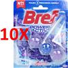 BREF 10 X Bref Wc Power Activ Tavoletta Wc 4in1 Lavanda 50 Grammi Imp.