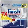 FINISH 7 X Finish Pastiglie Per Lavastoviglie Quantum All In 1 18 Tabs Limone