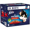 FELIX 4 X Felix Le Ghiottonerie In Gelatina 24 Buste Da 85 Grammi > 6 Pollo - 6 Manzo