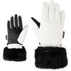 Ziener KWINZ-Z - Guanti da sci da donna, per sport invernali, polsini in pelliccia sintetica, Thermoshield, idrorepellenti, bianchi, taglia 40