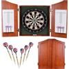 Hathaway Centerpoint Bristle Dartboard And Solid Wood Cabinet-Dark Cherry Finish, Armadietto per Bersaglio Unisex, Finitura Ciliegia Scura