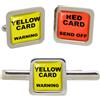 Giftshop UK Giallo e Rosso Scheda Quadrato Gemelli E Fermacravatta Set