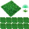 Artificiale Pannello Siepe di Bosso UV 24 Pezzi 25,4x25,4 cm Edera Finta