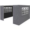 Sealey Pannelli Laterali Porte Finestre Per Gazebo Marquee 2 X 2M Modelli Grigio DG145