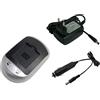 PowerSmart Caricabatteria + Auto Cavo per Canon Ixus 145,Ixus 155, 170