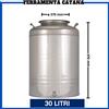 Maffei fusto contenitore per olio alimenti vuoto in acciaio inox 15 30 50 100 litri