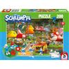 Does not apply Spiele 56525-Puzzle Da 200 Pezzi per Bambini, I Puffi, Con 2 Personaggi, Multico